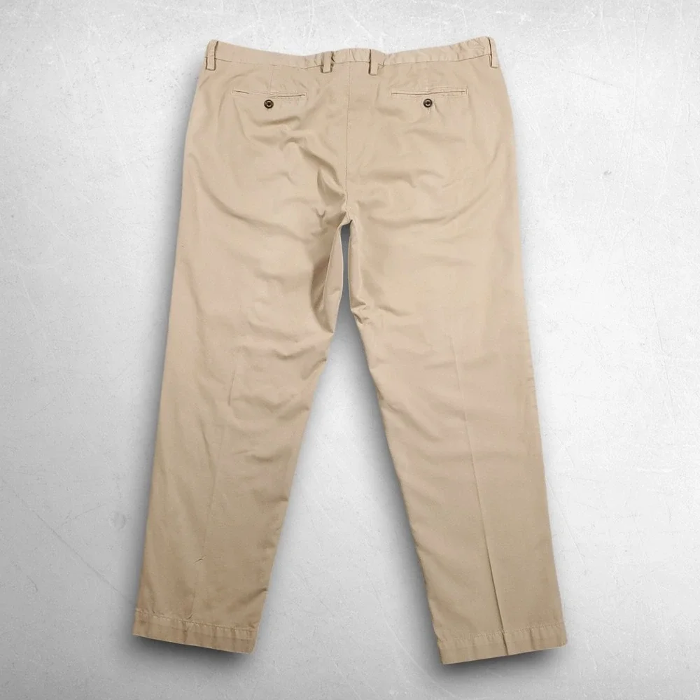 Tommy Bahama Boracay Flat Front Chino Pants Men 42x30 Khaki Tan Stretch Island